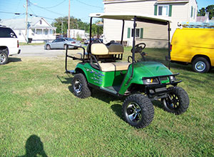 Green Golf Cart