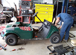 Stripped Golf Cart
